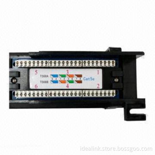 Cat5e/6 Patch Panel, Compatible with Both 110 and Krone Punch Down Tools, Solid Wire